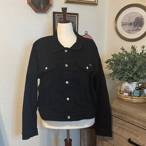 Calvin Klein Denim Trucker Jacket-Black